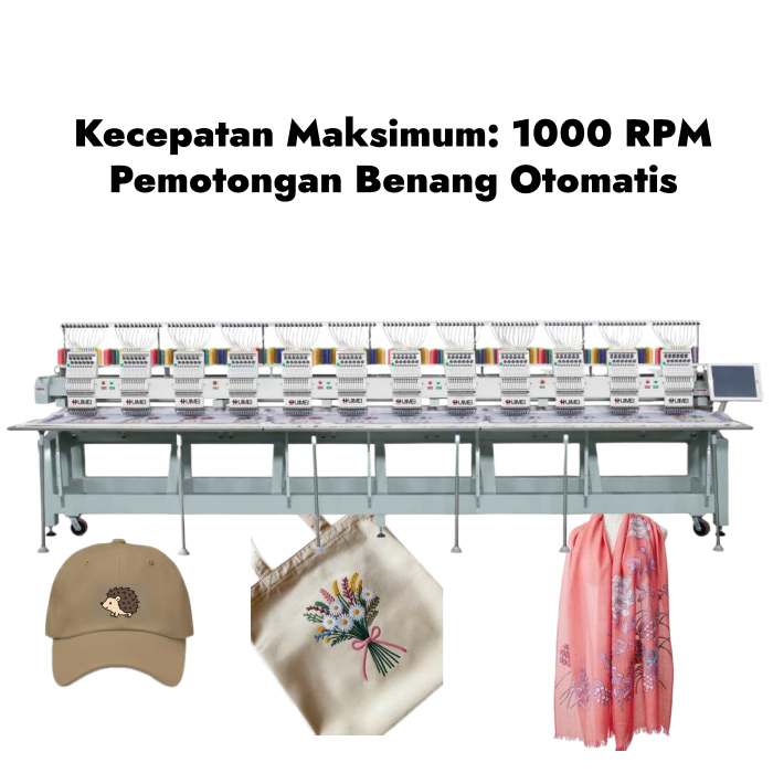 Jual mesin bordir komputer 12 kepala harga murah Indonesia