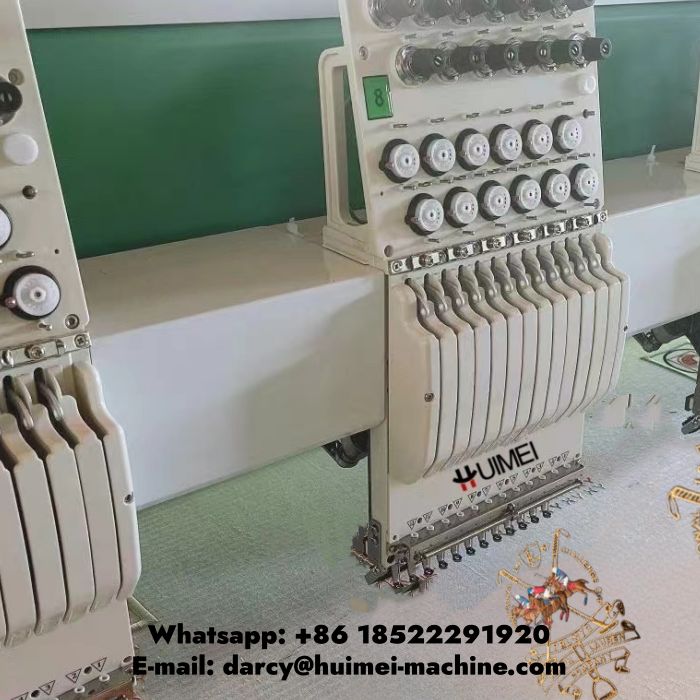 Detail kepala mesin bordir komputer HM Textile Machinery