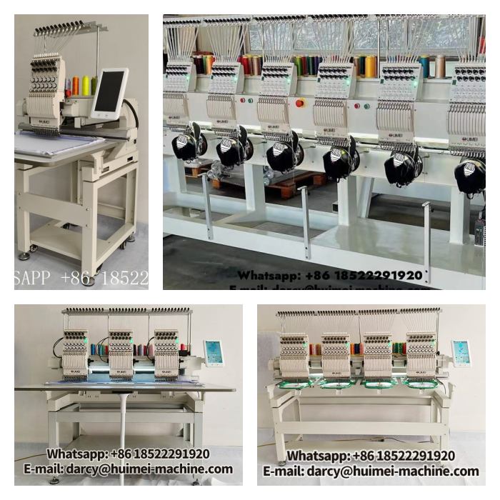 Línea completa de bordadoras industriales automáticas en fábrica de HM Textile Machinery