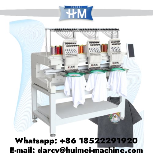 Máquina de bordar de 3 cabezales de alta velocidad