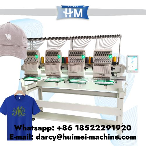 Huimei computerized t shirt embroidery machine 4 head